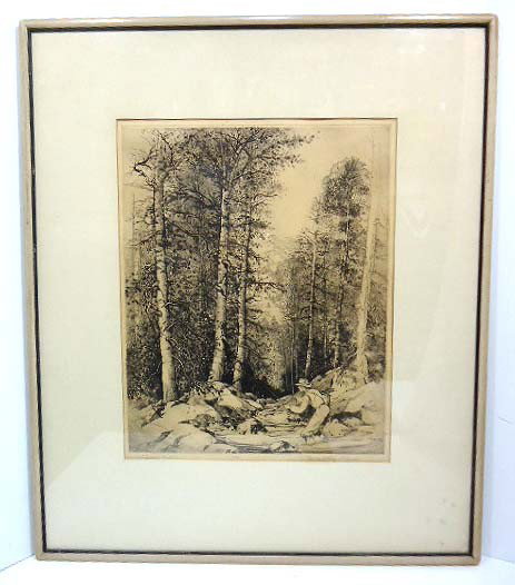Print "South Fork": 21" X 24 1/2"- Sgnd. Mildred Bryant Brooks