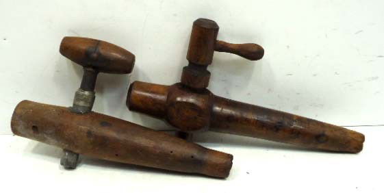 2 Wood Beer or Barrel taps: 7" & 8"