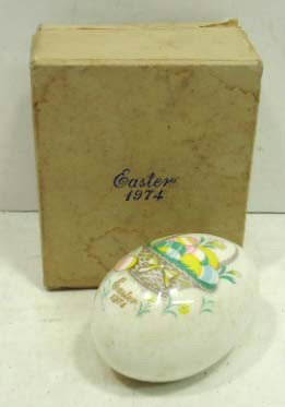 H.P. Noritake Easter Egg: 2 3/4" original box