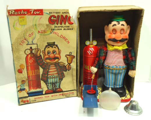 Batt. Op. Gino Balloon Blower: 10 1/2" Orig. Box