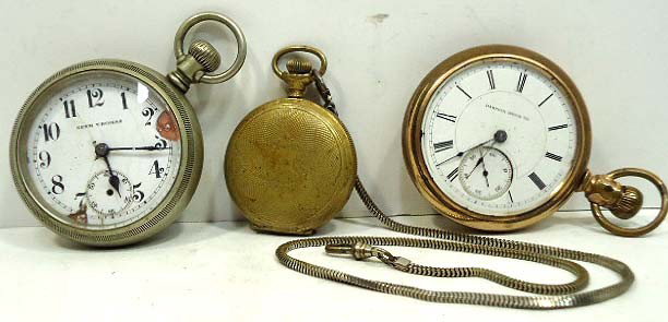 3 Watches As Is: Seth Thomas, Hampden & Swiss H.C.