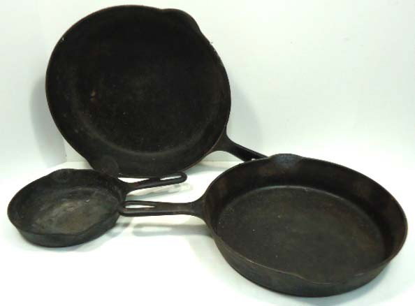 3 Griswold Skillets: #3, 8, & 9