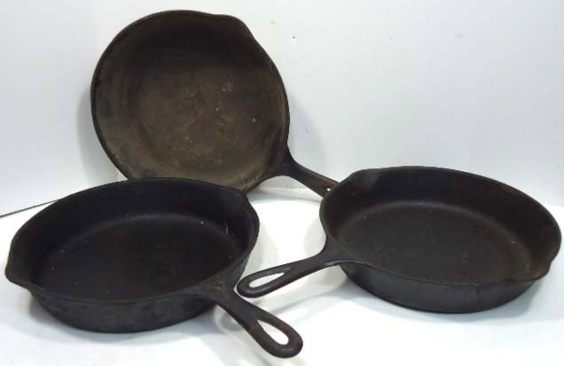 3 Wagner #8 Skillets: 3pc