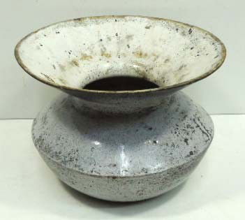 Enameled Cast Iron Spittoon: 8"