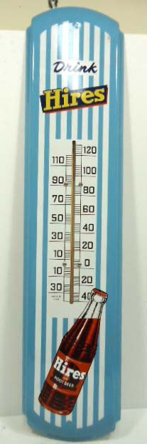 Hires Root Beer Thermometer: 7" X 30"