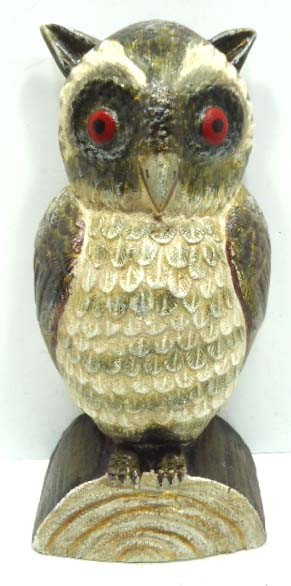 Cast Iron Owl Doorstop: 11 3/4"