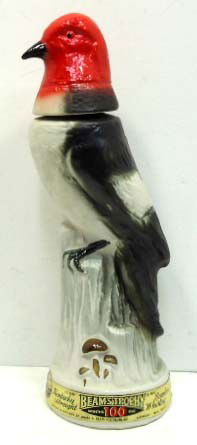 Jim Beam Bottle " Woodpecker": 13"