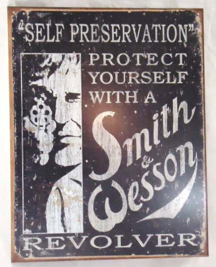 Smith & Wesson Adv Sign: 12 1/2" X 16"