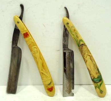 2 Straight Razors w/ Nudes: 6"