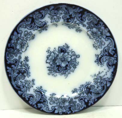 Flow Blue Plate: "Ormonde", 9 1/4"