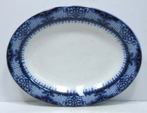 Flow Blue Platter: "Regent", 13 3/4"