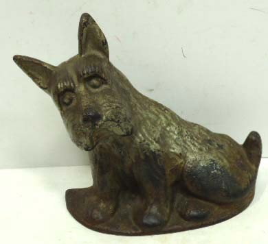 Cast Iron Doorstop of Scottie Dog: 5 1/2" x 6"