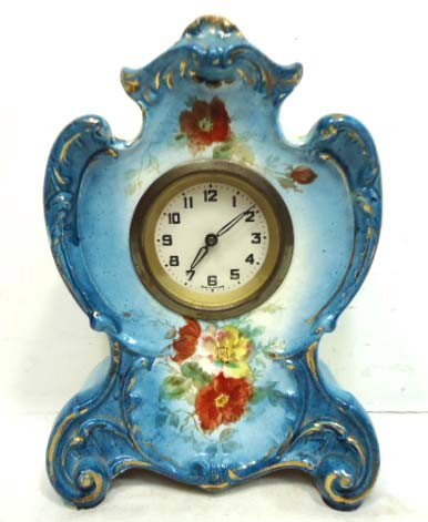 German Clock in H.P. Case: 7"-Runs