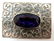 Art Deco Deep Amethyst Glass Stone Brooch