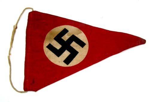 Nazi Car Pennant: 6" x 8 1/2"