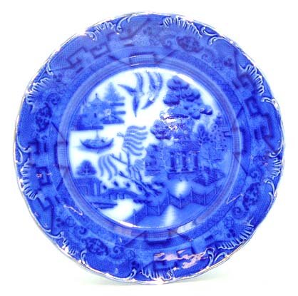 Flow Blue Plate: 10"