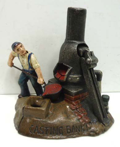 Cast Iron Bank: 7 1/2" T