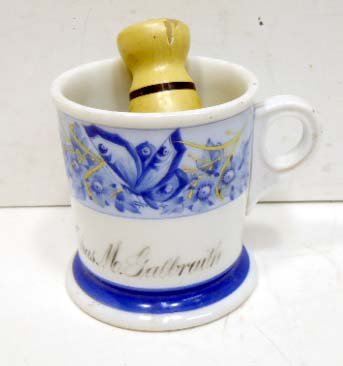 H.P Barber Shop Shaving Mug: 4"