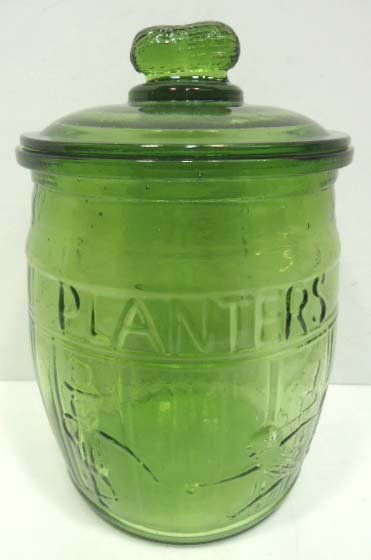 Green Planters Peanut Jar: 10 1/2" T