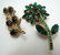 296: 2 Faceted Glass Floral Vtg Pin's - 2