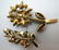 296: 2 Faceted Glass Floral Vtg Pin's - 3