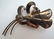 298: 4" Vtg. BROOKCRAFT, Vermeil Sterling Brooch - 4