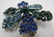 312: Vtg. Cobalt, Ice Blue, Emerald Chaton Brooch - 2