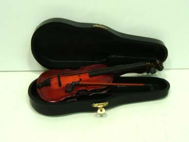 Miniature Violin w/ Case: 8 1/4"
