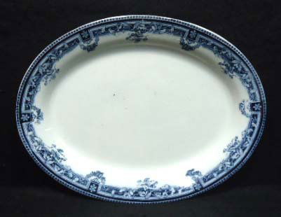 Flow Blue Platter: 12 1/2"