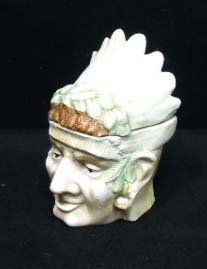 Indian Chief Tobacco Jar: 4 3/4"