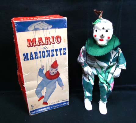 Mario Marionette w/ Original Box: Box is 11 1/4"