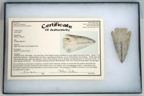 3 1/8" Lost Lake Point C.O.A.: 3 1/8" C.O.A.