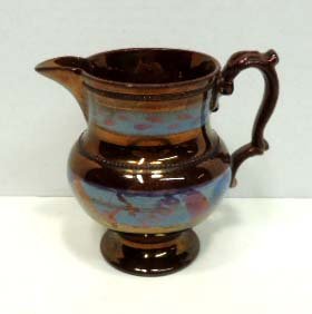 Early Copper Luster Pitcher: 4 1/2"T