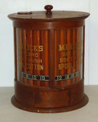 Merricks Round Oak Spool Cabinet: 22"T x 18"W