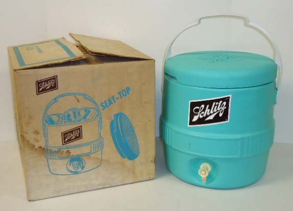 Seat Top Schlitz Cooler Orig Box: 13 1/2"T x 13 1/2" Box