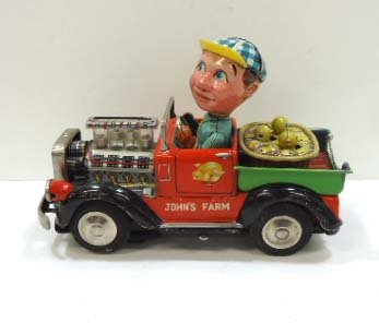 Bat. Op. John's Farm Truck: 6 1/2"T x 9 1/2"L
