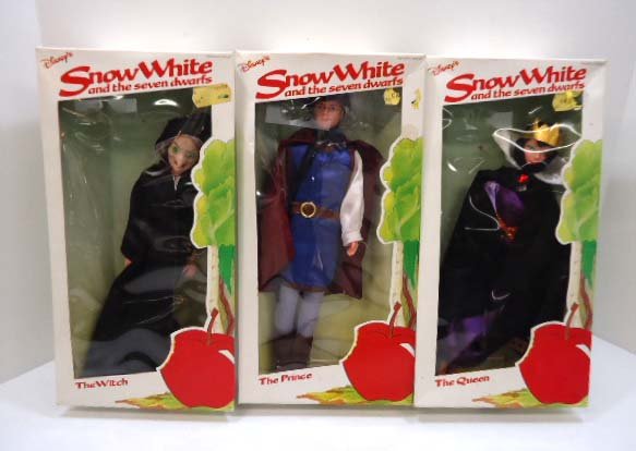 3 Disney Snow White Figures NIB: 13 1/2"T Box The Witch, The Queen, and The Prince