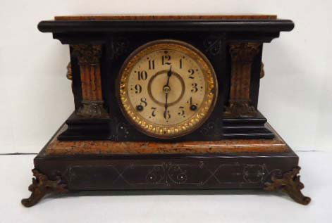 Seth Thomas Mantle Clock: 11"T x 17"L