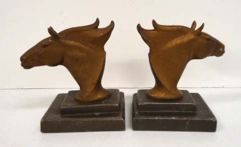 Frankart Bookends: 5 1/2"T