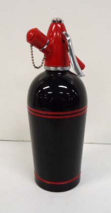 Bakelite & Glass Seltzer Bottle: 11 1/2"T