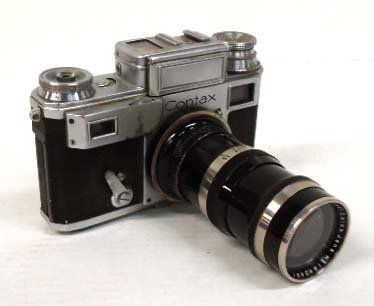 Contax Camera: Contax Camera. Pre War Zeiss 1:4 13.5cm Lens.