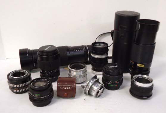 11 Asst. Lens Inc. Zeiss: 11 Asst. Lens Inc. Zeiss. Zeiss 2.8/50 & 2.8/50 Plus 9 Other Mfgs Lenses.