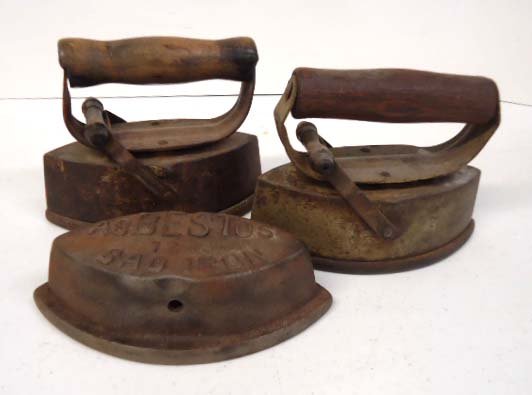 3 Sad Irons: 6 1/2"L