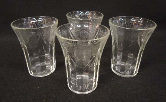 4 Royal Lace Tumblers: Crystal 4 1/8"