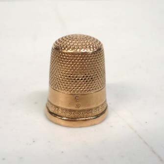 Hallmark'd Antique Gold Thimble: 2.62g Initialed and Hallmark'd, Hard to Read