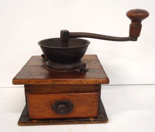 Early Coffee Grinder: 6 1/2" x 6 1/2"
