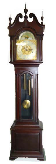 Seth Thomas Grandfather Clock: Running. 99"T x 22"W x 14"D