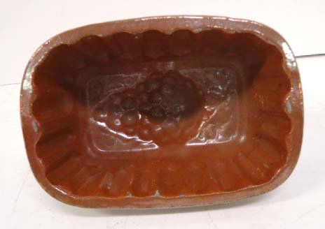 Redware Food Mold: 3 1/2"T x 7" x 4 3/4"
