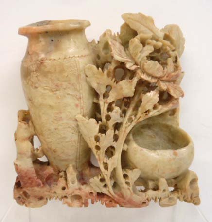 Oriental Soapstone Carving: 7"T