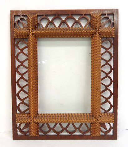Oak Tramp Art Frame: 11" x 13 1/2"
